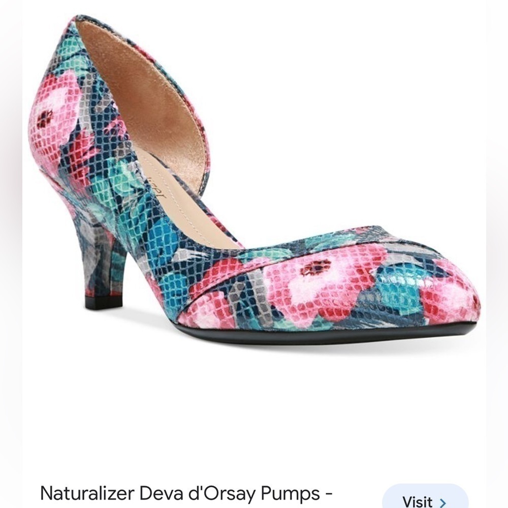 Neutralizers, ladies, size 10 floral high heels, snake, skin, print